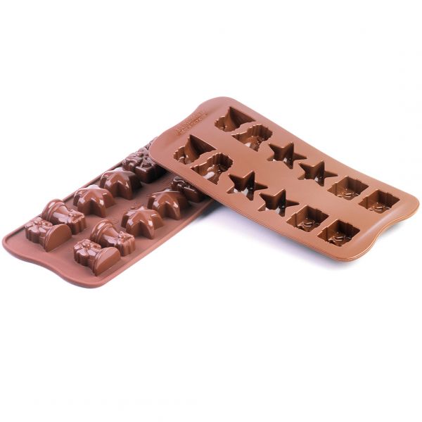 SCG06 Форма силіконова для шоколаду "різдво" 34х34х18,5 мм