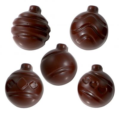 MA1974 Форма для шоколаду "Ялинкова іграшка" 30х26 мм, h 16,5 мм (5х6 шт.)