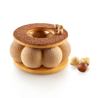 TRUFFLE CROWN 90 Форма силіконова "еклер корона" Ø82 h29 мм (6х92 мл) + каттер