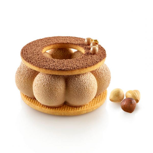 TRUFFLE CROWN 90 Форма силіконова "еклер корона" Ø82 h29 мм (6х92 мл) + каттер