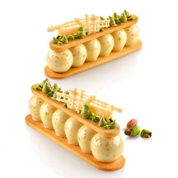 TRUFFLE ECLAIR 75 Форма силіконова "еклер трюфель" 130х30,5 h27,5 мм (8х75 мл) + каттер