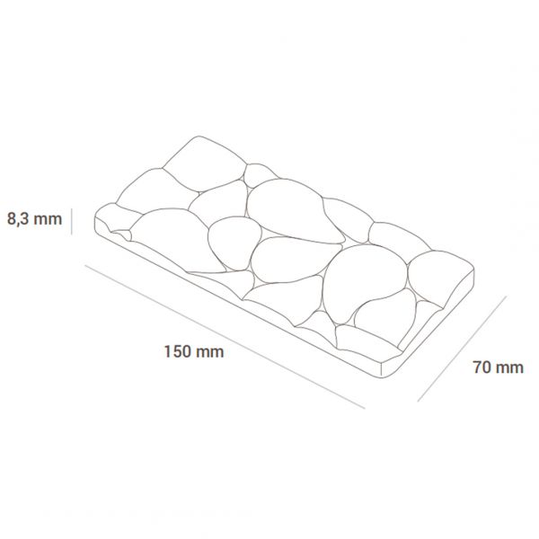 CH008 Форма для шоколаду GOCCIA T 150x70 h8 мм (3 шт.)