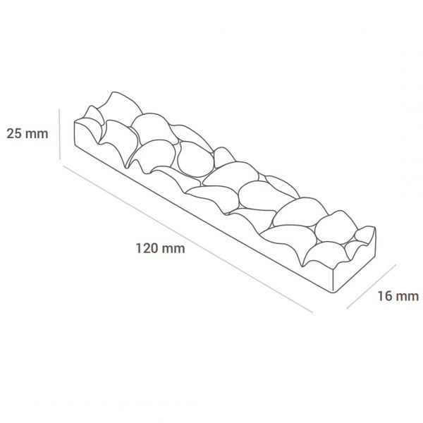 CH009 Форма для шоколаду GOCCIA B 120x25 h16 мм (8 шт.)