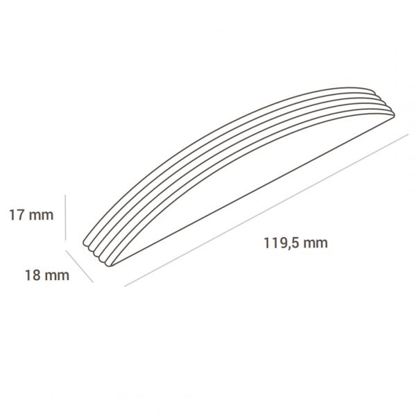 CH006 Форма для шоколаду RIGA B 119x18 h17 мм (10 шт.)