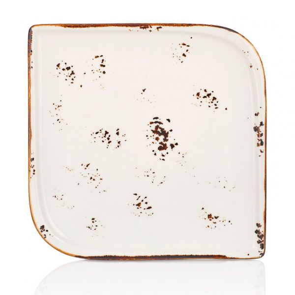 HA-EL-AR-38-KR Тарілка квадратна 28х28 см (діагональ 38 см), колір білий (Elegance), серія "Harmony"