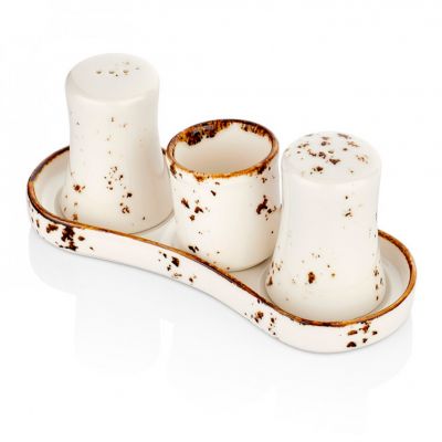 HA-EL-GT-04-ТT Набір для спецій 20х8 см, колір білий (Elegance), серія "Harmony"