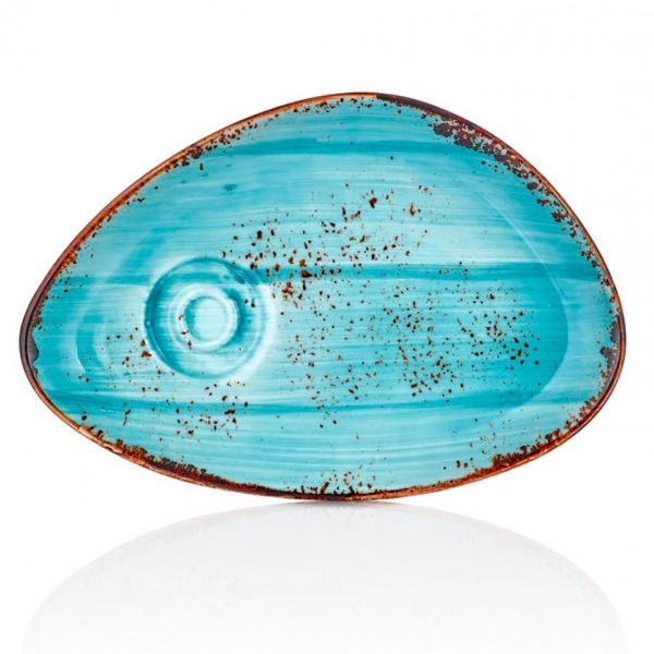 HA-IN-ZT-01-STB Блюдце 25x17 см, колір блакитний (Infinity), серія "Harmony"