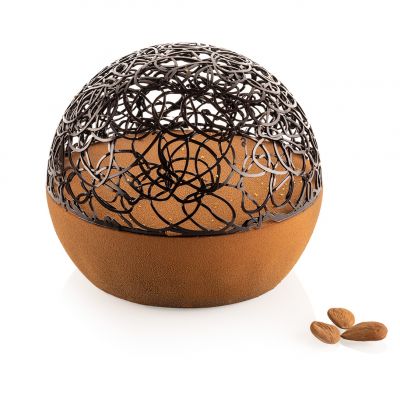 KIT CHOCO GLOBE Набір силіконова форма+ пластикова форма для декору "куля" Ø150 h50 мм - Ø 150 h75 м