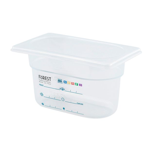 241970 Гастроємність з поліпропілену 1/9, 176х108 мм h 100 мм, 0,9 л серія "Gastronorm"
