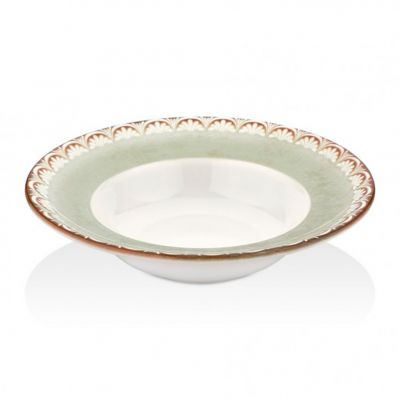 TN-RM-GT-25-CK Тарілка для пасти з прямим бортом 25 см (400 мл), декор Rome, серія "Tinta"