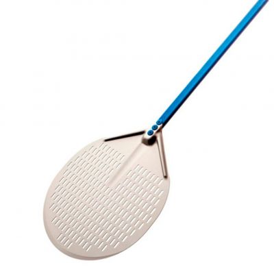 A-41F/120 Лопата для піци кругла перфорована ал. d 41 см, ручка з ал. 120 см, повний розмір 166 см