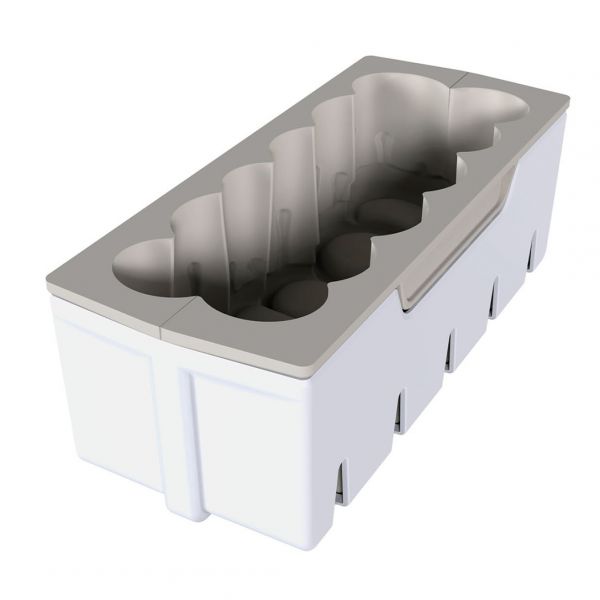 LUMIERE Набір силіконових форм "cвітло" 219x89 h76 мм (1200 мл) + пластикова основа