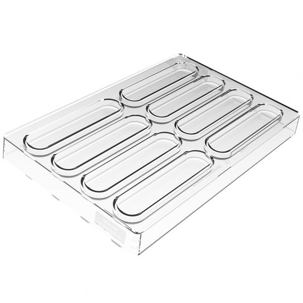 CH028 - KIT BAR SISMA Набір форм для шоколаду 120x25 h10 мм  (29 мл x 8), силік. форма 117x22 h12.5