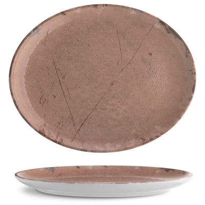 ISC3028-K0009 Блюдо овальне 28x22 см серія "Isabelle" декор "Stone Ginger"