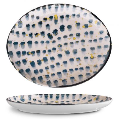 ISC3020-K0011 Блюдо овальне 20*16 см серія "Isabelle" декор "Blue Brush"