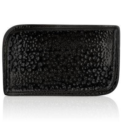 CW-BL-AR-28-DT Блюдо прямокутне 24х15 см (діагональ 28 см), декор Black, серія "Cowry"