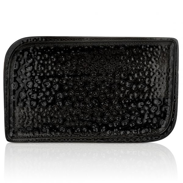 CW-BL-AR-28-DT Блюдо прямокутне 24х15 см (діагональ 28 см), декор Black, серія "Cowry"