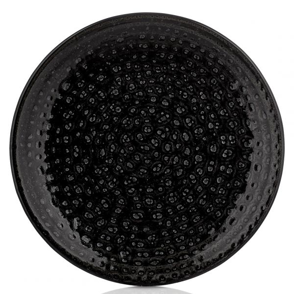 CW-BL-ZT-19-DZ Тарілка кругла 19 см, декор Black, серія "Cowry"
