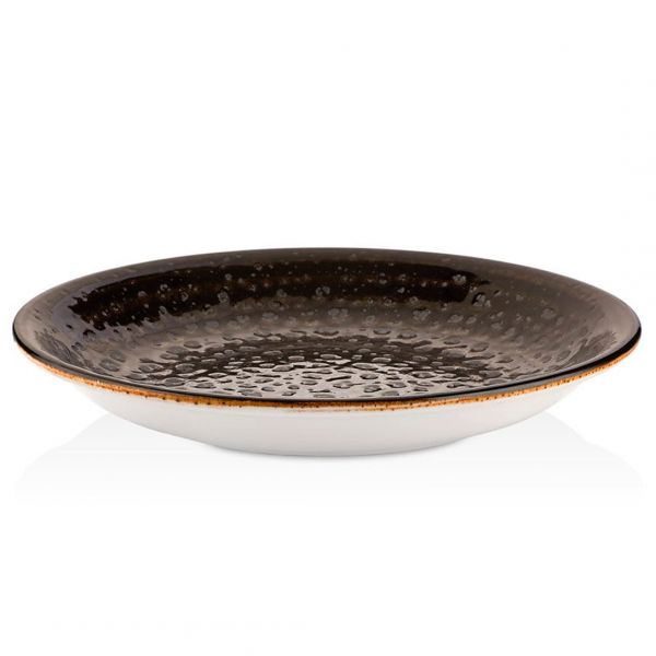 CW-BL-ZT-21-CK Тарілка глибока низька 21 см (500 мл), декор Black, серія "Cowry"