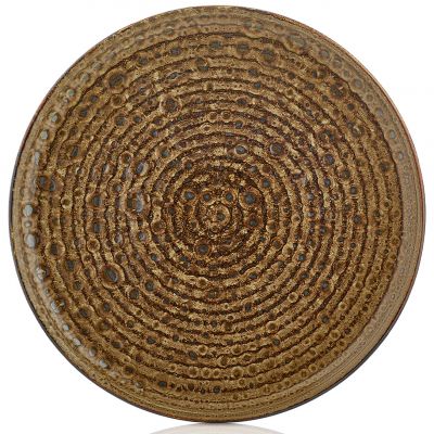 CW-YL-ZT-21-DZ ВП Тарілка кругла 21 см, декор Yellow, серія "Cowry"