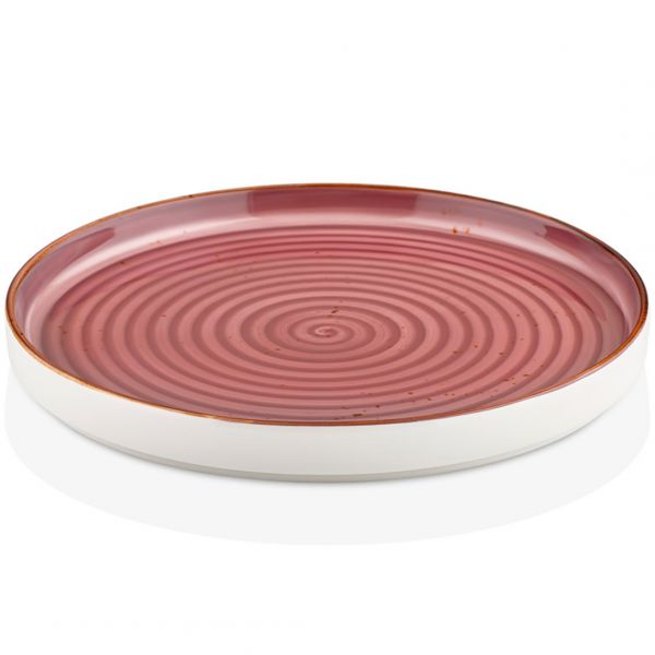 HA-RS-HL-27-RD Тарілка кругла з бортом 90° 27 см, колір Rose, серія "Harmony"
