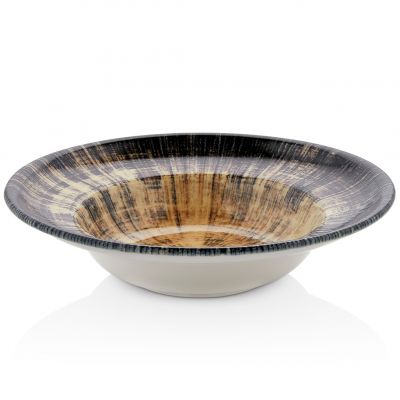 TN-KL-ZT-25-CK Тарілка для пасти з піднятим бортом 25 см (400 мл), декор Kolezyum, серія "Tinta"