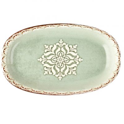 TN-RM-ZT-29-OV Блюдо овальне 29х17,5 см, декор Rome, серія "Tinta"