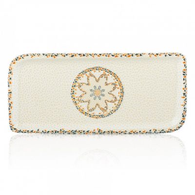 TN-TS-AR-28-DT Блюдо прямокутне 24х15 см (діагональ 28 см), декор Tessera, серія "Tinta"