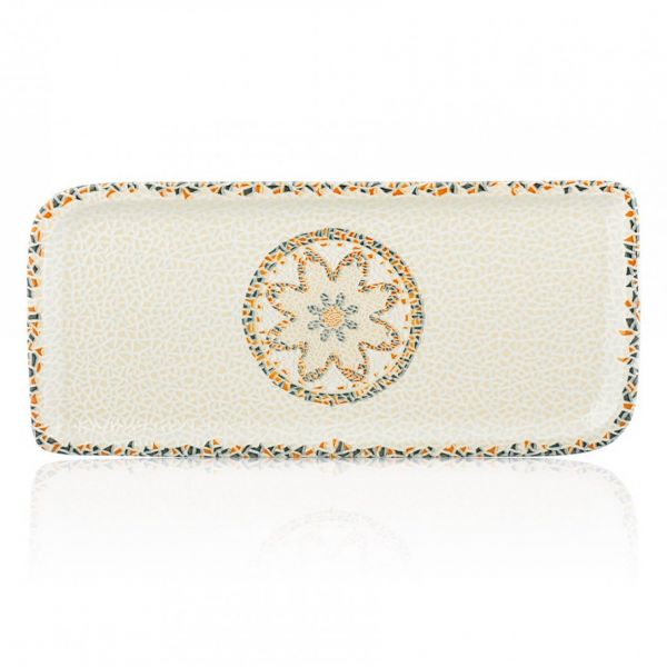 TN-TS-AR-28-DT Блюдо прямокутне 24х15 см (діагональ 28 см), декор Tessera, серія "Tinta"