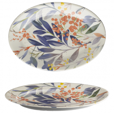 PRI3036-T0003 Блюдо овальне 36,5х26 см серія "Princip" декор 'Rowenberries"