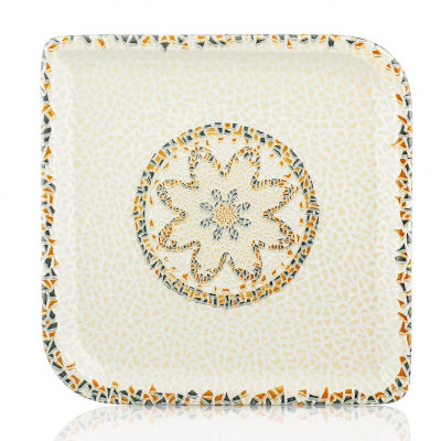 TN-TS-AR-38-KR Тарілка квадратна 27,5х27,5 см (діагональ 38 см), декор Tessera, серія "Tinta"