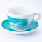 35134 Чашка caffe latte 350 мл Green stroke B "Verona/Palermo Millecolori Hand Painted Brush stroke