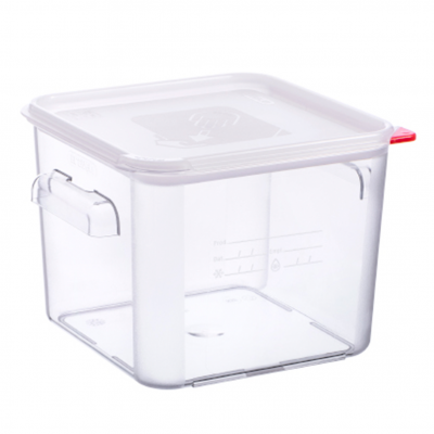 31853 Контейнер квадратний для зберігання з кришкою 235x235xh190  мм з полікарбонату, 6 л