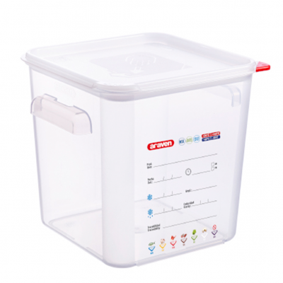 11854 Контейнер квадратний для зберігання з кришкою 235x235xh230  мм з поліпропілену, 8 л