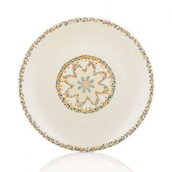 TN-TS-ZT-19-DZ Тарілка кругла 19 см, декор Tessera, серія "Tinta"