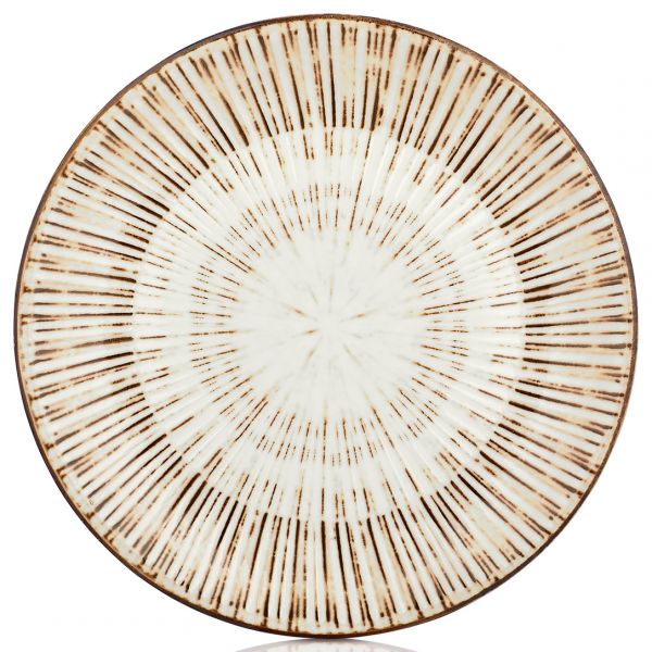 TN-LG-ZT-25-DZ Тарілка кругла 25 см, декор Legna, серія"Tinta"