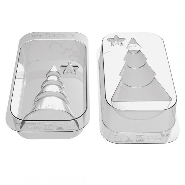 KIT WINTER TREE Набір форм для шоколадних фігурок (2 шт)  "Ялинка" Ø108 h 210 мм