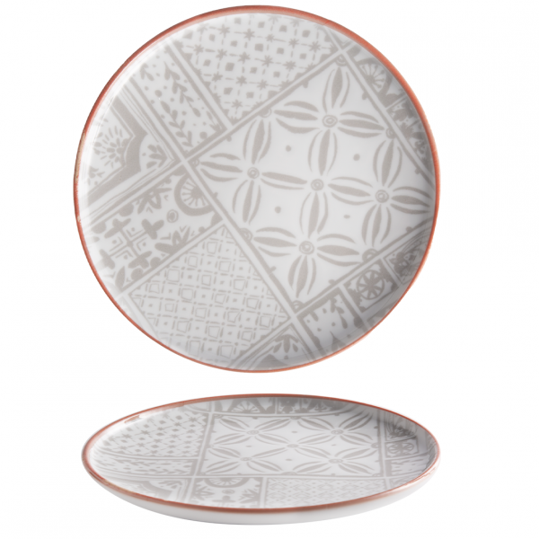 OPT2129-K0053 Тарілка кругла 29 см серія "Optimo" декор "Mosaic Bold Red Line"