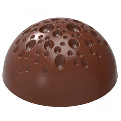 12116 CW Форма для шоколаду "Напівсфера Поверхня місяця" від Nora Chokladskola  30х30 мм h 15 мм, 3х