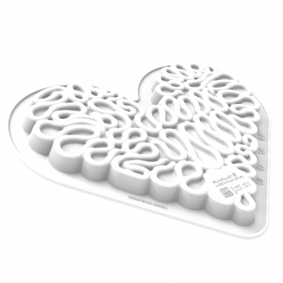 Форма силіконова "серце" (основа 210х173 h 21 мм, верх 190х155 h 12,5 мм) LEVEL HEARTS 580