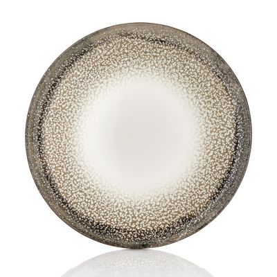 TN-SZ-ZT-30-DZ Тарілка кругла 30 см, декор Spazio, серія "Tinta"