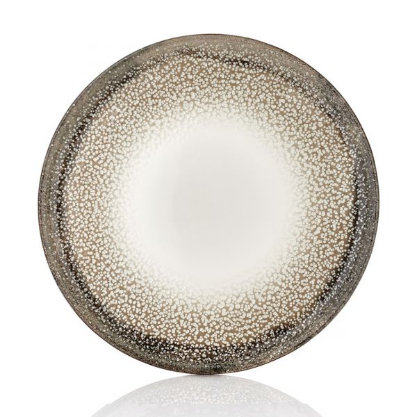 TN-SZ-ZT-30-DZ Тарілка кругла 30 см, декор Spazio, серія "Tinta"