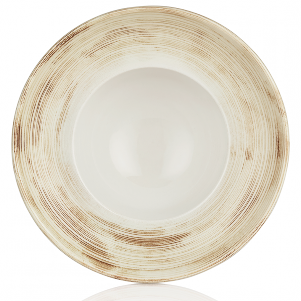 TN-FB-ZT-25-CK Тарілка для пасти з піднятим бортом 25 см (400 мл), декор Falme, серія "Tinta"