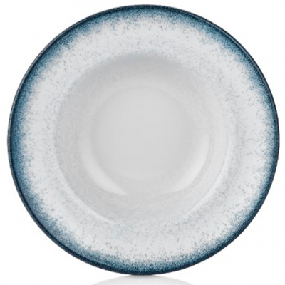 TN-OH-ZT-25-CK Тарілка для пасти з піднятим бортом 25 см (400 мл), декор Occhio, серія "Tinta"