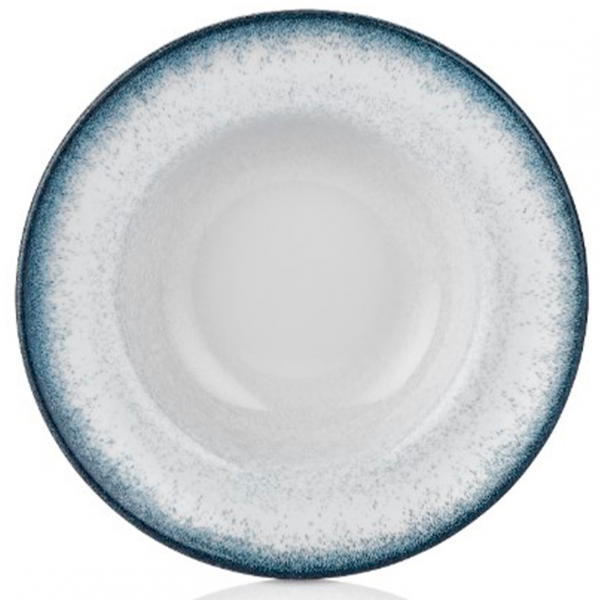 TN-OH-ZT-25-CK Тарілка для пасти з піднятим бортом 25 см (400 мл), декор Occhio, серія "Tinta"