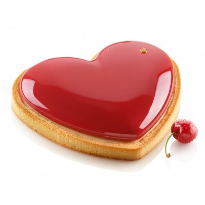 KIT TARTE RING AMORE 205x190 MM Форма силіконова 190x160х25 мм+1 кільце у формі серця (205x190х20 мм