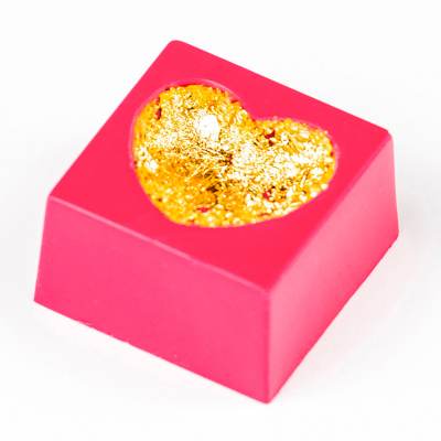 MA1056 Форма для шоколаду "Deep Heart" 27x27 мм, h 16 мм (28 шт) - 11 г