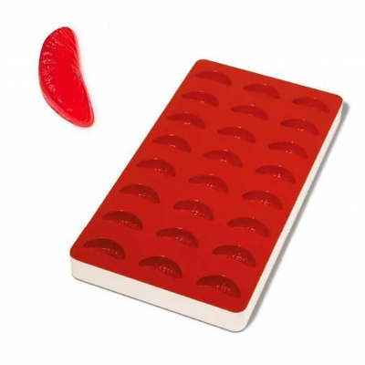 SG01/YL Форма силіконова для мармеладу "лимон" 45x18 mm, h 15 mm + пластикова основа