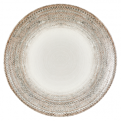 MS-ZT-23-DZ Тарілка кругла 23 см, декор "Misis", серія "Tinta"