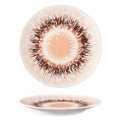 ISC2127-T0056 Тарілка кругла 27 см серія "Isabelle" декор "Spheres red"